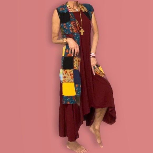 Collection Royal patchwork long vest NWT - Picture 3 of 6